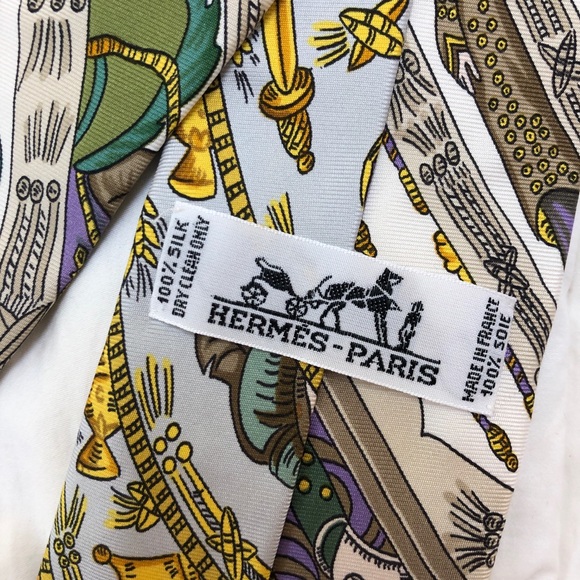 Hermes VTG Tie 80s Authentic - Picture 6 of 8